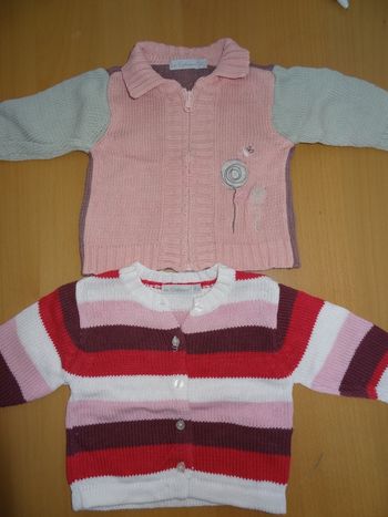 Lot de 2 gilets T 3 mois