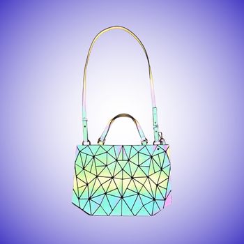 Sac à Main Géométrique Réfléchissant Holographique Bandoulière Amovible Style Tendance