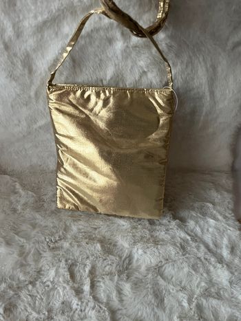 Sac, sacoche dorée à bandoulière