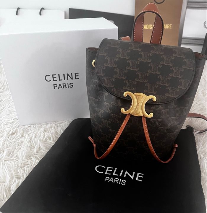 Sac à dos Céline marron et camel neuf