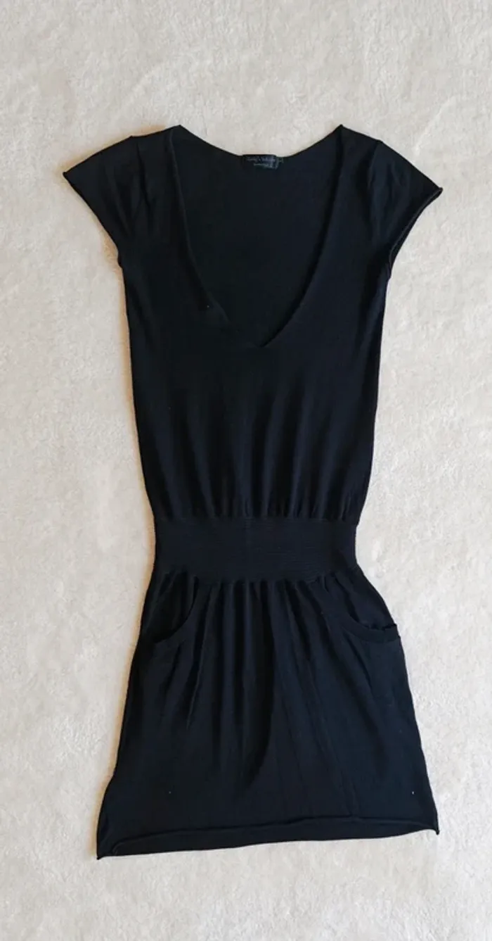 Petite robe noir Zadig & Voltaire T2 matière laine légère fluide modèle New Jazz - photo numéro 4