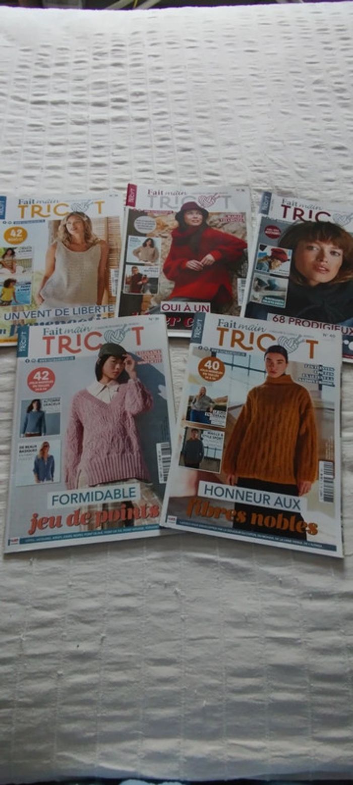 Lot de 5 magazines Tricot.