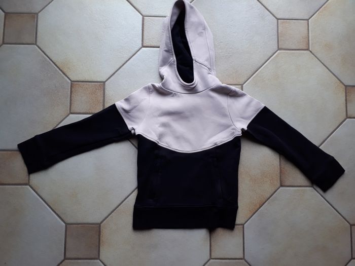 Sweat a capuche noir et rose 7 ans Decathlon - photo numéro 2