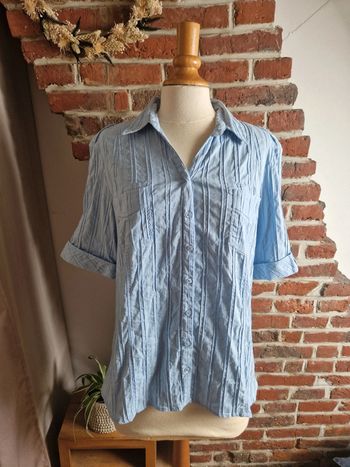 Chemise bleue vintage Afibel 42