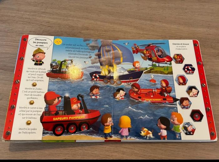 Découvre les pompiers p’tits garçons lampe livre grand - photo numéro 5