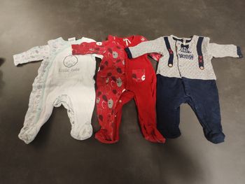 Lot de 3 pyjamas légers bébé – Taille 3 mois – Orchestra