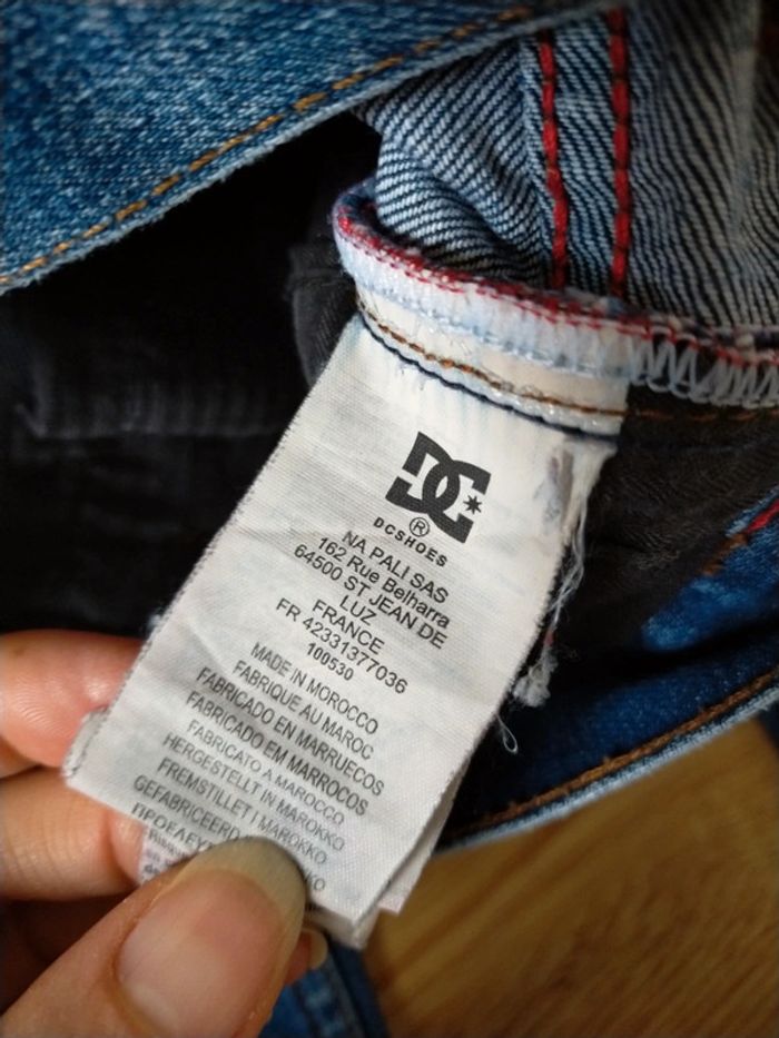 Jeans DCshoes bleu marine indiqué taille 30 skinny - photo numéro 3