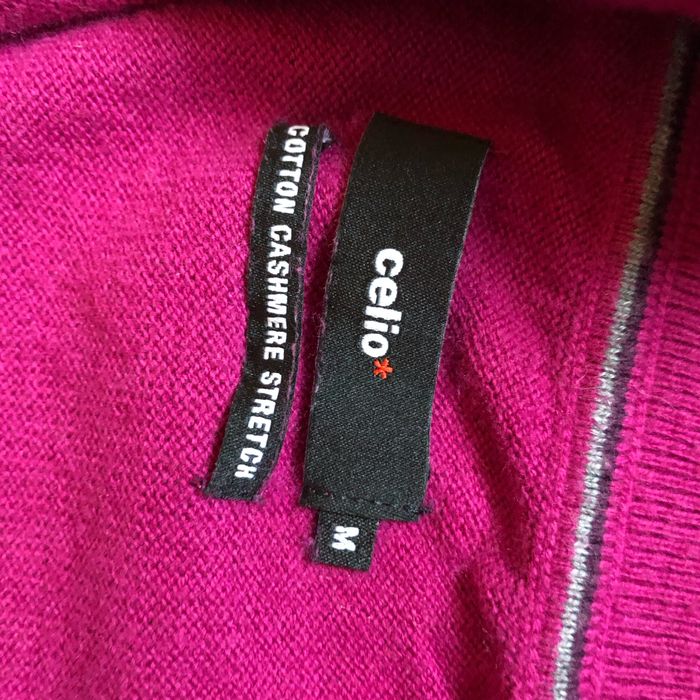 Pull fuchsia coton cachemire stretch M Celio - photo numéro 6