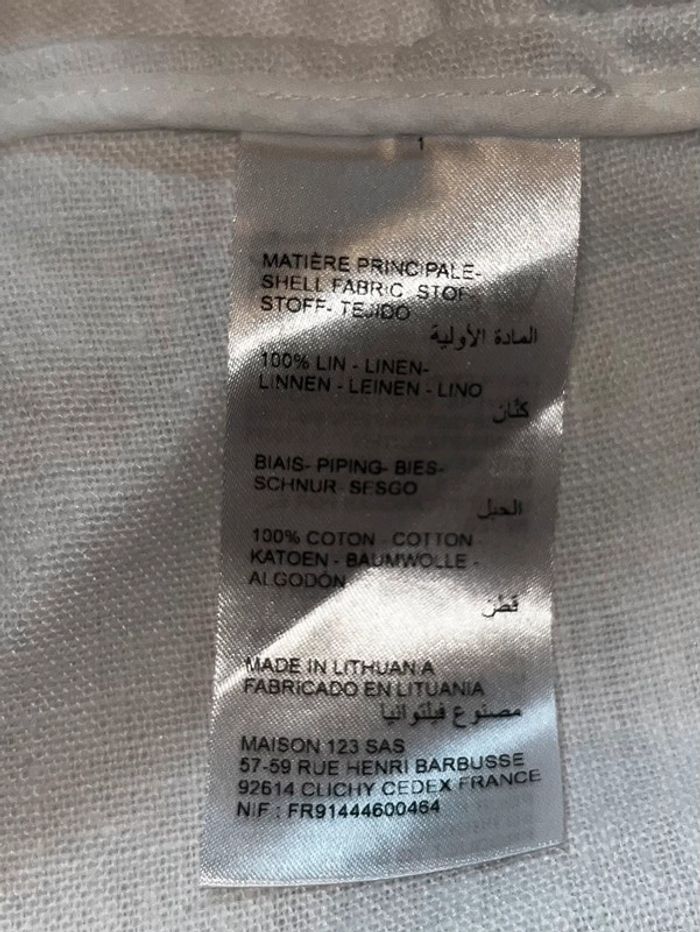 Pantalon en lin blanc, taille M - photo numéro 6