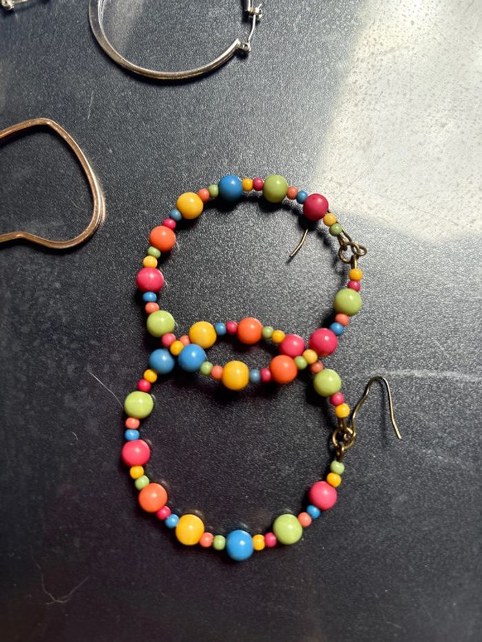 Lot boucles d’oreilles anneau - photo numéro 2