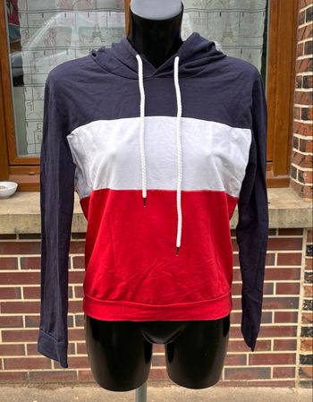 🖤 Pull Tricolore à Capuche – Taille 36