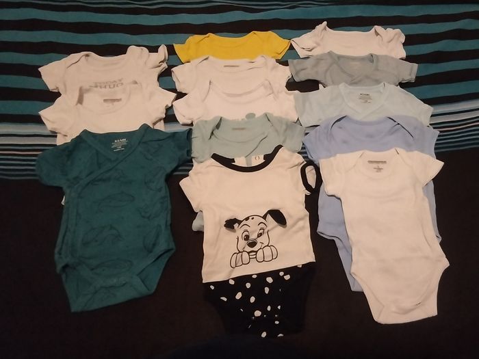 Lot Vêtements Bébé Garçon Été - Taille 1 Mois - Multicouleur - Occasion Très Bon État