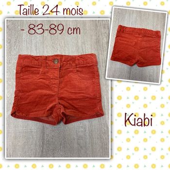 Short en velours - taille 24 mois 83-89 cm