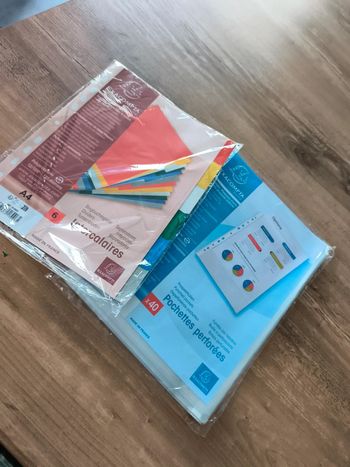 Lot pochettes+ intercalaires
