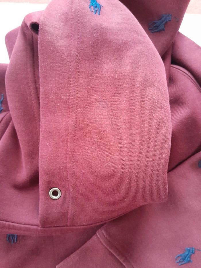 Sweat capuche polo ralph lauren brodé Pink pony xl - photo numéro 14