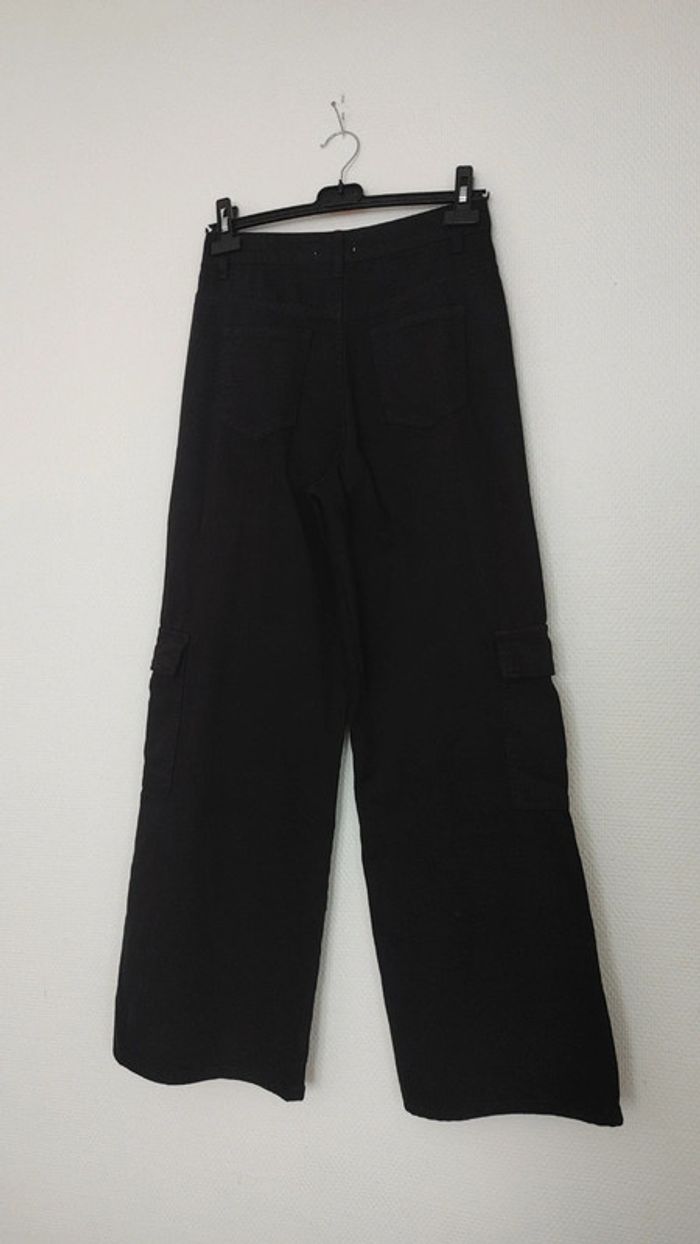 Pantalon cargo taille haute noir jean - photo numéro 5