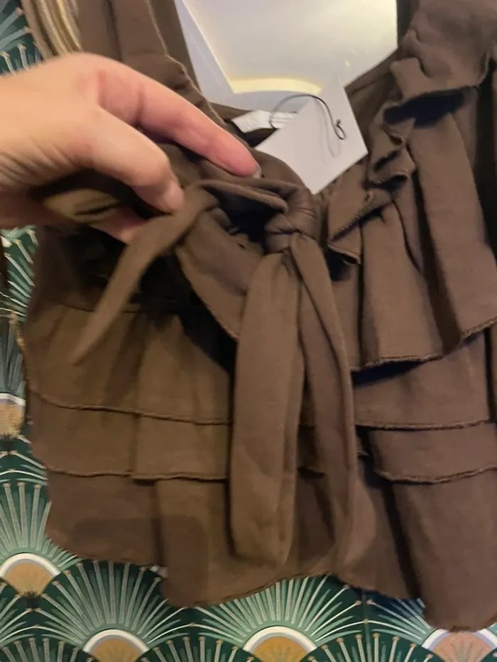 Blouse T-shirt, à volant Zara, taille L - photo numéro 4