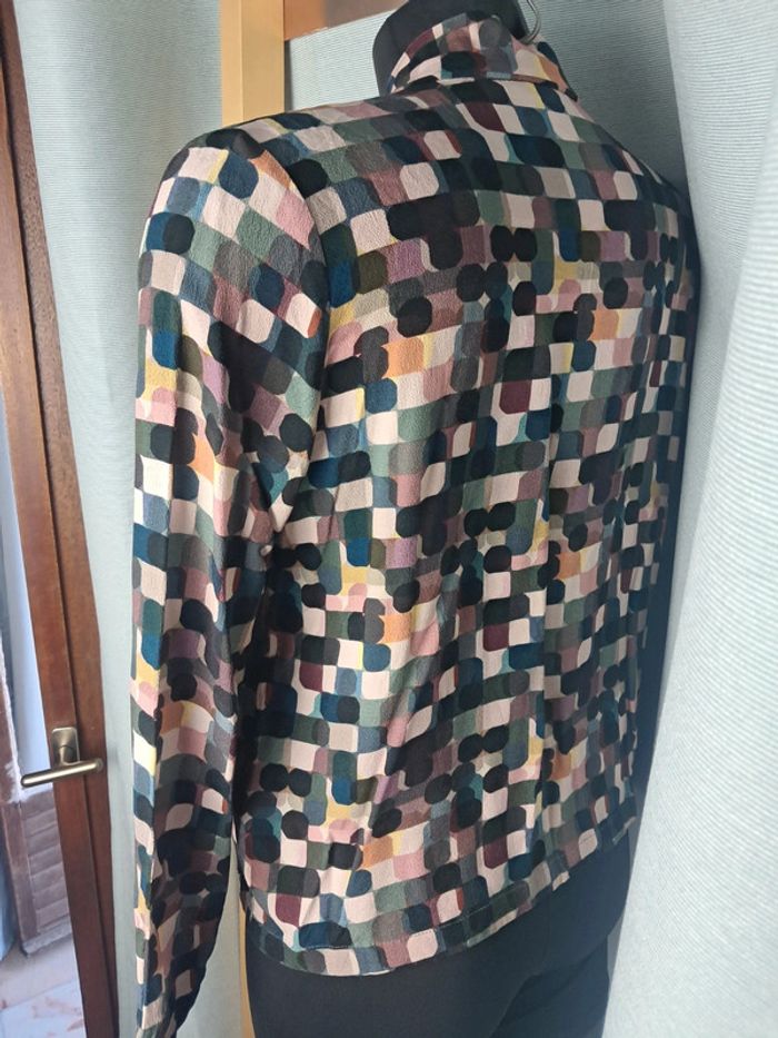 Cop copine haut blouse motifs vintage T.36 en tbe - photo numéro 8