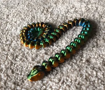 Serpent articulé tricolore 56cm