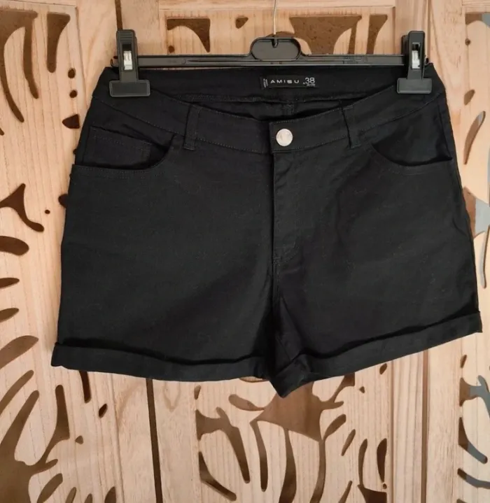 Short en jean à revers T 38 Amisu - photo numéro 3