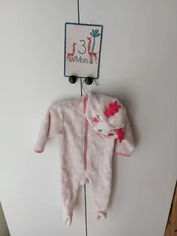 Combinaison rose Mots d'enfants 3 mois