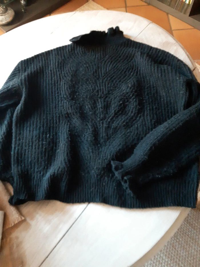 Pull laine noir