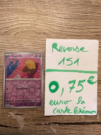 carte Pokémon soporifik reverse 096/165 EV3.5 collection 151 FR neuf sortie de booster