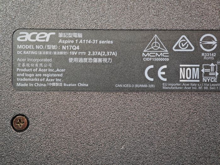 Ordinateur Portable Acer Aspire 1 A114-31 / Celeron N3350/ SSD 32Go/ Ram 4Go/ Intel HD Graphics/ W10/ Garantie 1an - photo numéro 8