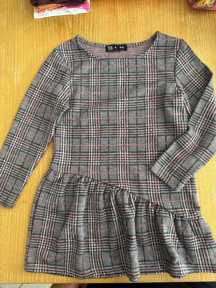 Robe à carreaux tex 3/4 ans