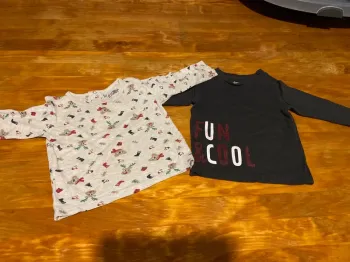 Lot T-shirt longues manches 18mois