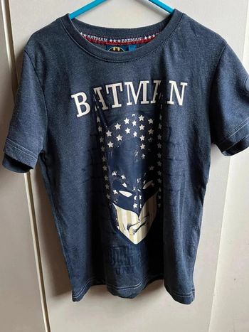 T shirt bleu chiné Batman 8 ans