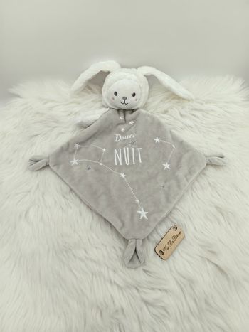 Doudou Ours déguisé en lapin Gris Douce Nuit Mots D'enfants