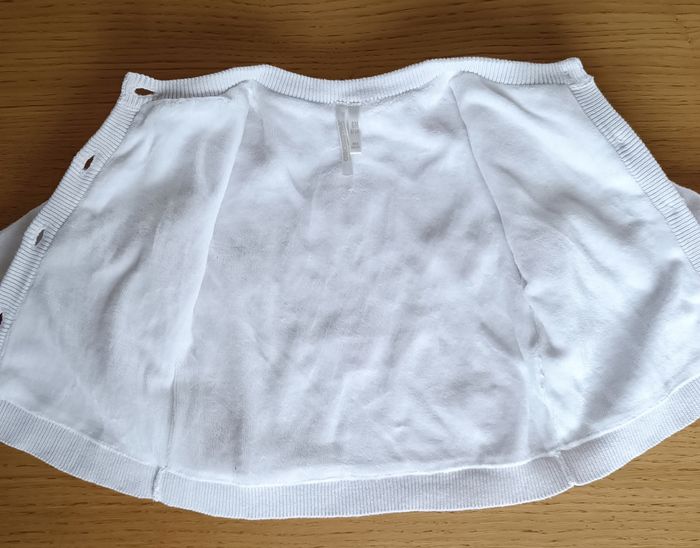 Gilet doublé Orchestra blanc avec coeurs brodés 6 mois 67 cm bébé fille - photo numéro 6
