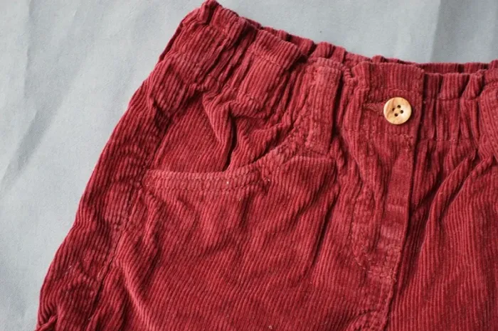 Short velours côtelé bordeaux Gémo fille 4 ans - photo numéro 2