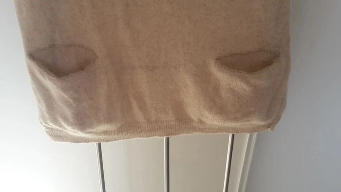Pull beige en cachemire manches 3/4 - marque Etam / Taille XS - photo numéro 3