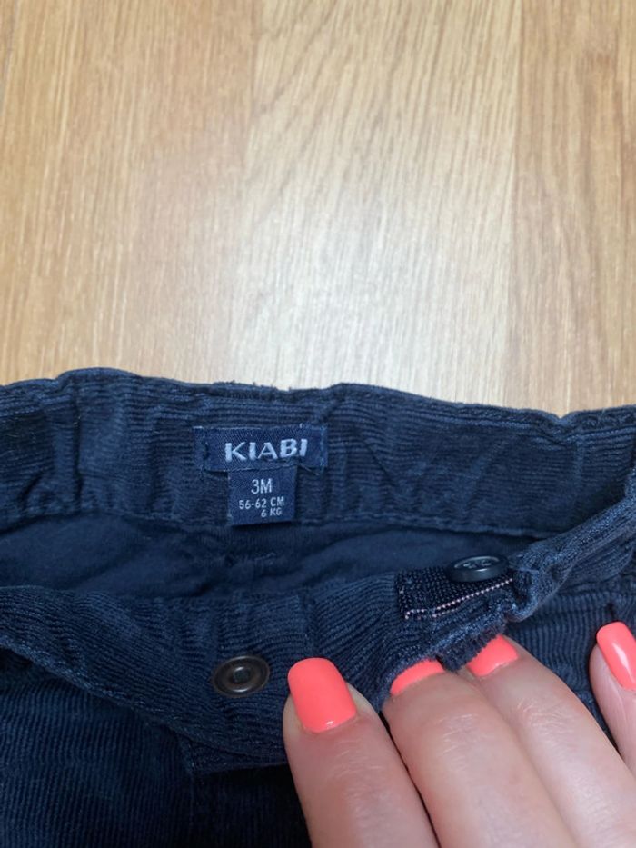 Pantalon bleu marine en velours - photo numéro 2