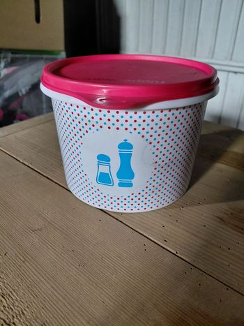 Tupperware boite a café thé farine 1 litre ronde