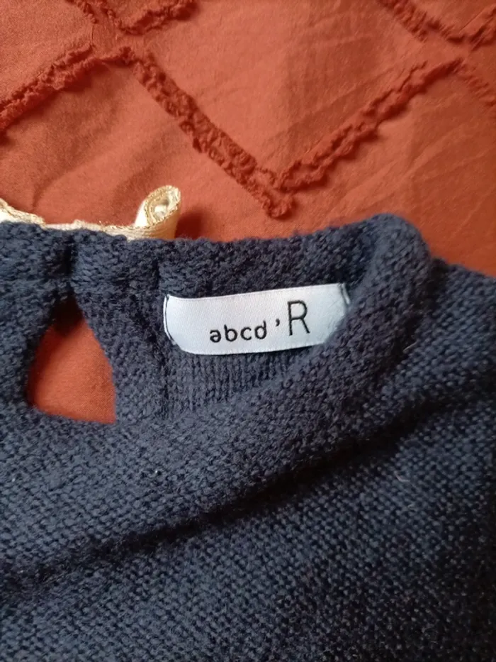 Joli pull bleu marine La Redoute 6 ans - photo numéro 3