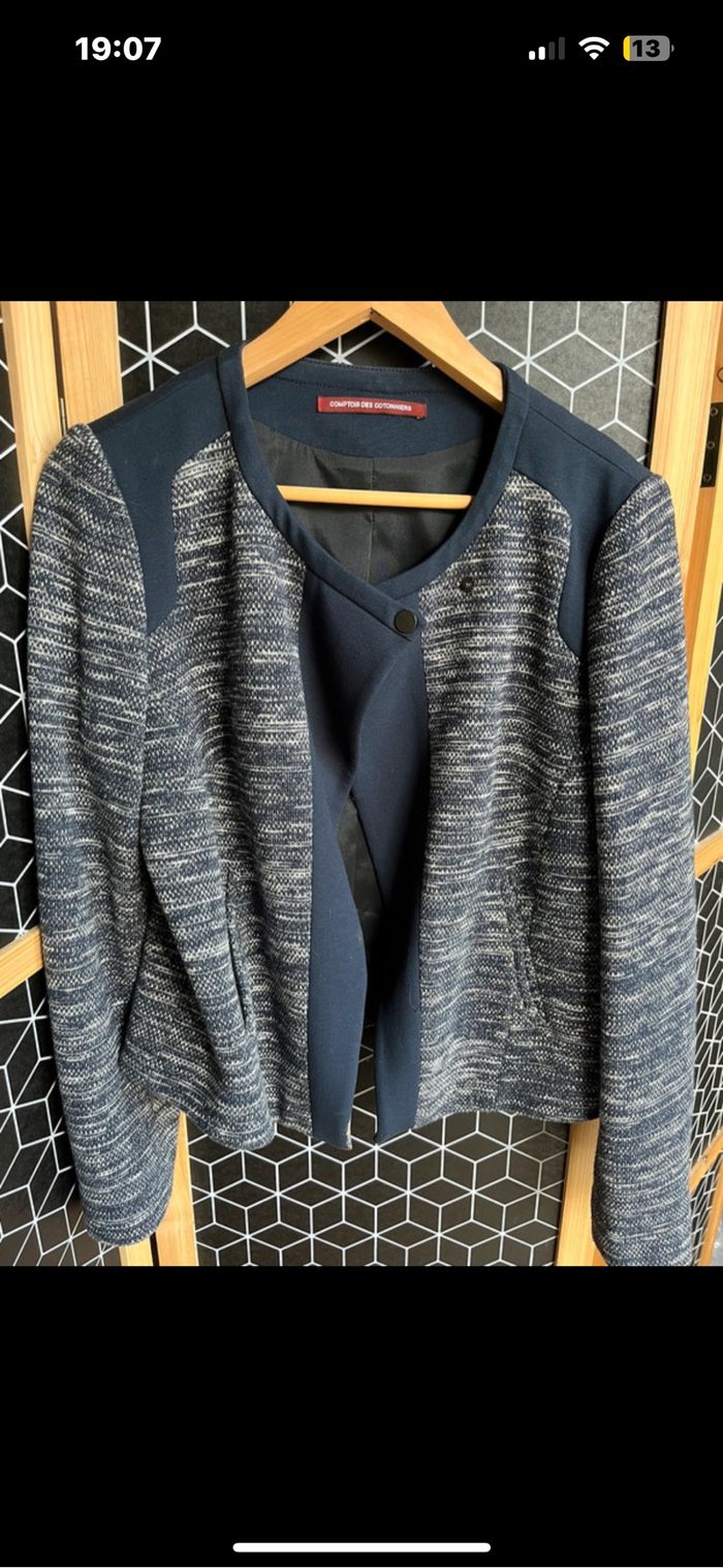 Veste gris bleue Comptoir des cotonniers - photo numéro 5