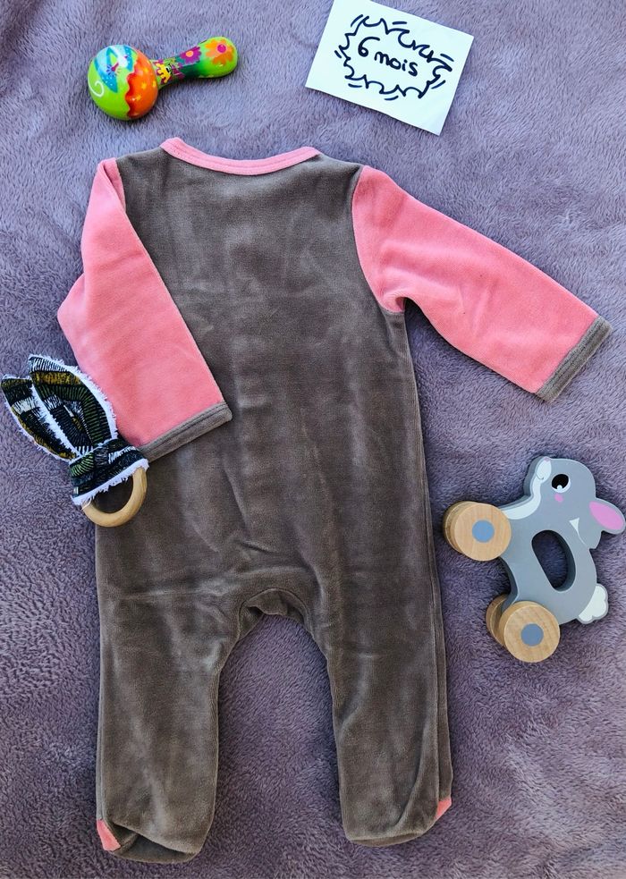 Pyjama en velours - 6 mois (67 cm) - Sucre d’Orge - photo numéro 3