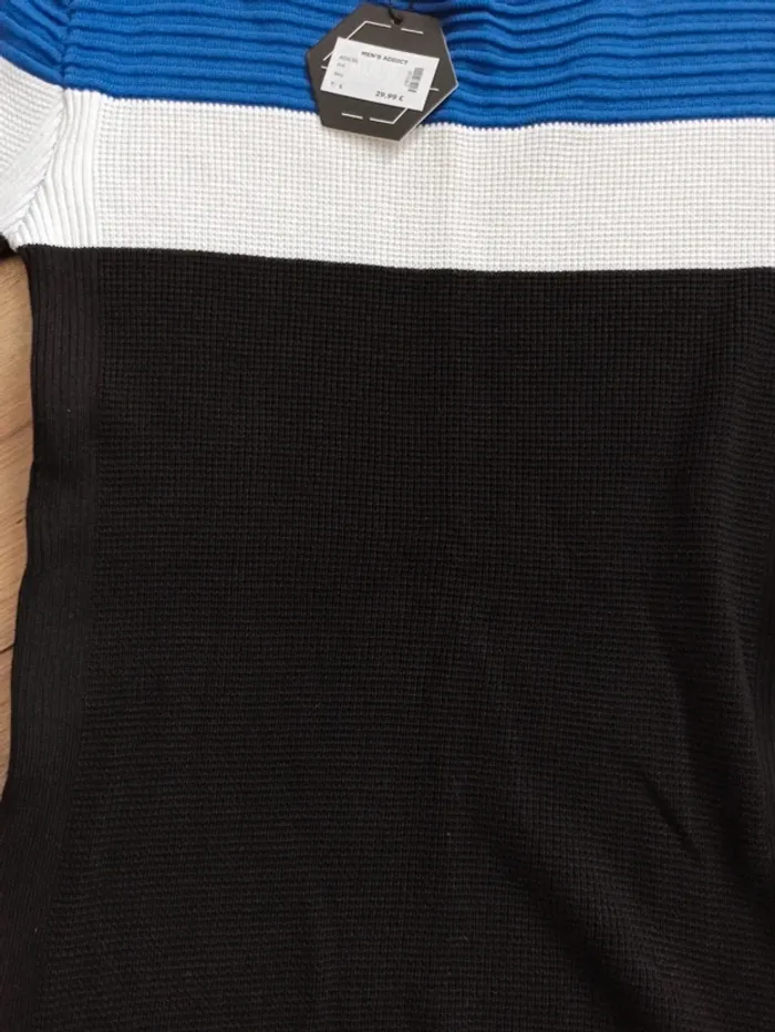Pull manches longues homme bleu L - photo numéro 4