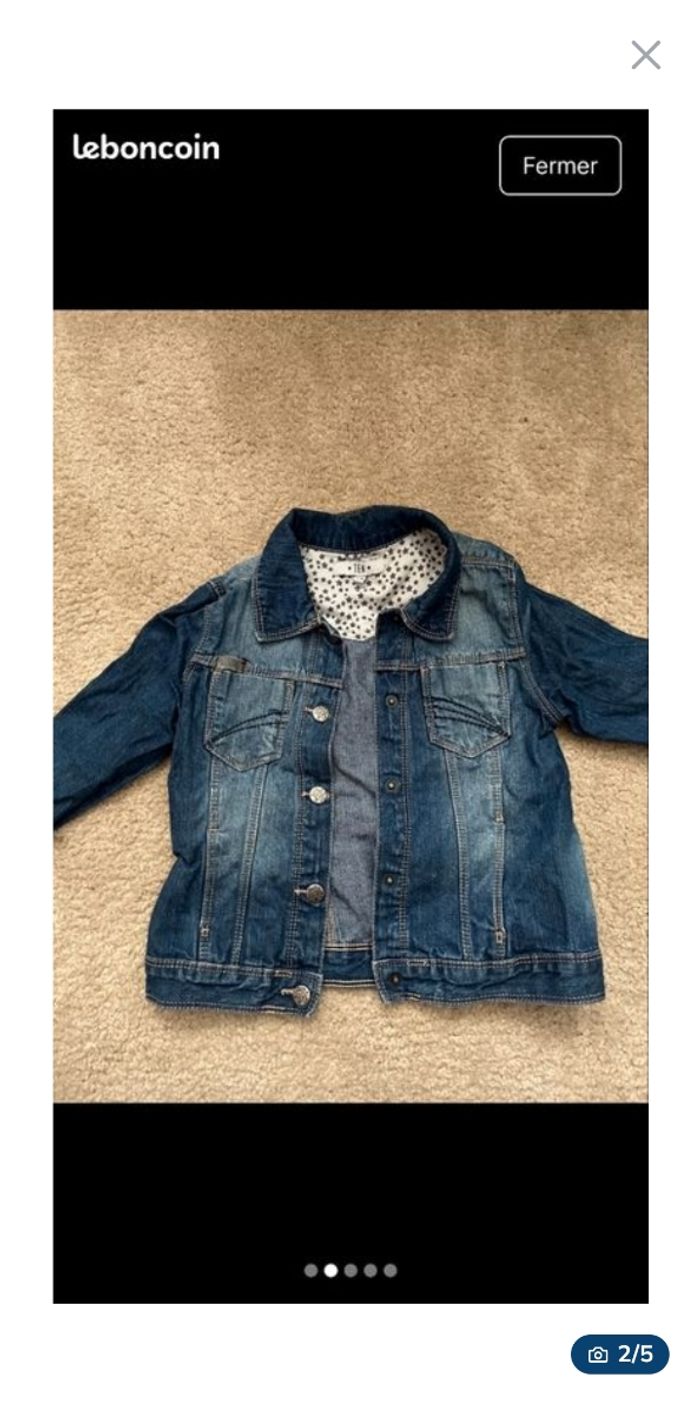 Veste jeans fille 5ans - photo numéro 2