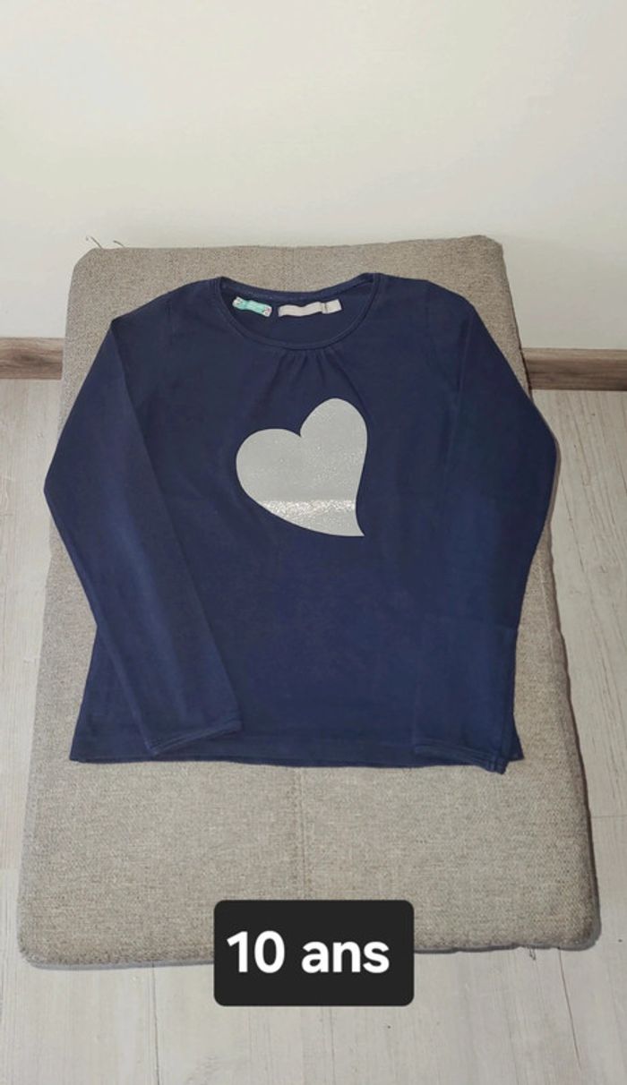 🟣 10 ans Tee Shirt Coeur Brillant 🟣 - photo numéro 7