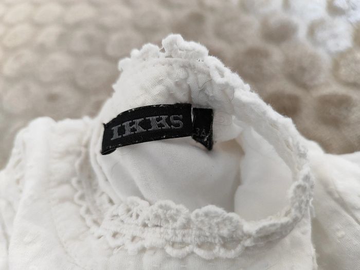 Haut à manches longues blanc 3 ans IKKS - photo numéro 3
