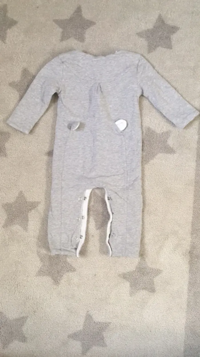 Pyjama noukies gris blanc 9 mois - photo numéro 2