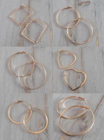 Lot 6 paires creoles