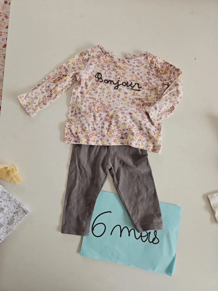 ensemble fille 6 mois legging + haut style liberty