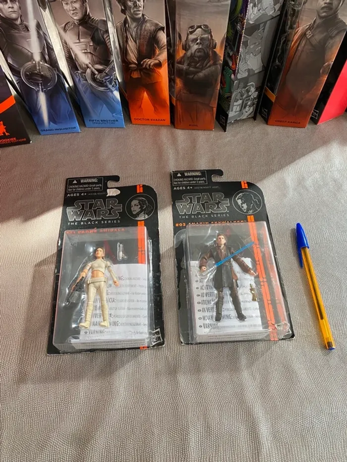Lot 2 figurines Star Wars Black series - Padme Amidala + Anakin Skywalker - Lucasfilm 2013