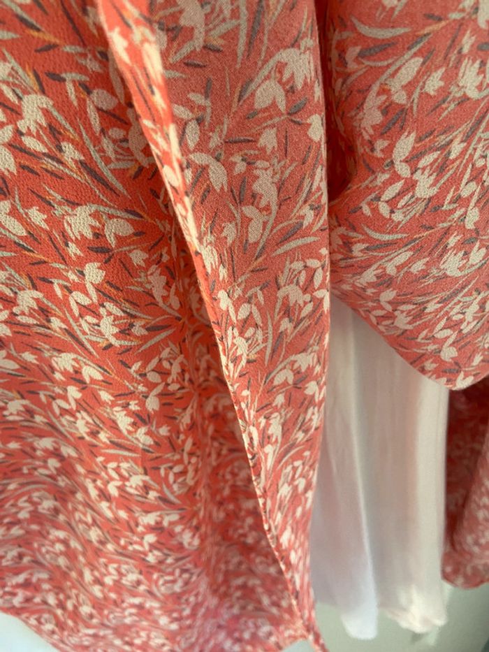 Robe fluide fleurie rose Caroll taille 42 - photo numéro 12