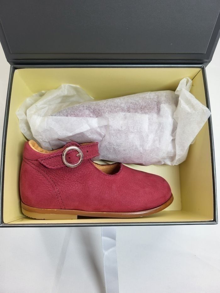 Chaussures charles IX fille en cuir framboise Point 23 Made in France 🇨🇵 - photo numéro 2